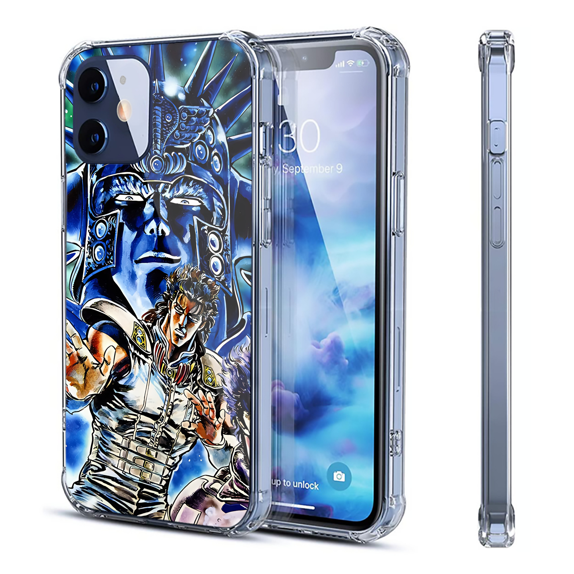 （画像用） 北斗の拳 Fist of the North Star 【iPhone 12シリーズ対応】透明スマホケース（クリアソフトケース）